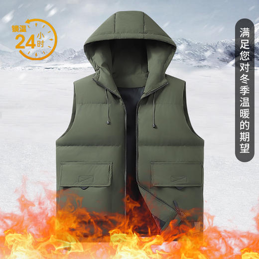 心选丨【休闲工装连帽马甲】冬季男女同款 软糯舒适保暖 商品图9