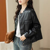 AHM msdm2815宽松休闲小皮衣外套洋气纯色夹克 商品缩略图1