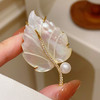 法式简约珍珠叶子胸针胸花精致复古树叶别针 商品缩略图2