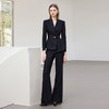 IWY/经典黑色西装阔腿裤套装女气质显瘦两件套商务职业装工作服CP2470 商品缩略图0