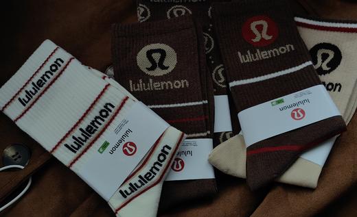 男女同款lulu新款字母高筒秋冬棉线袜 商品图0