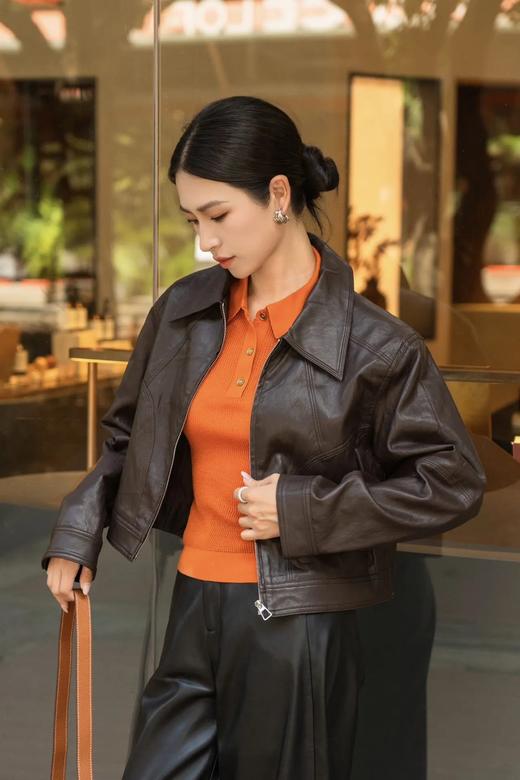 复古宽松机车皮夹克 ME4062 商品图14