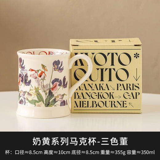 【跨境出口法式马克杯】法式复古马克杯陶瓷喝水杯高颜值早餐牛奶杯咖啡杯家用情侣杯带柄 商品图7