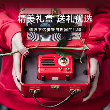 猫王收音机猫王音响小王子OTR无线便携式蓝牙音箱可爱复古小音响 2代嬉皮红 节日礼物送女友 商品图2