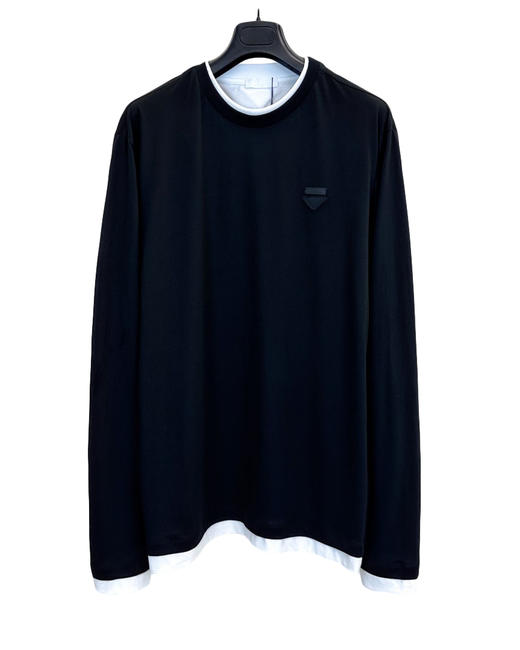 男款假两件长袖T恤020 商品图0