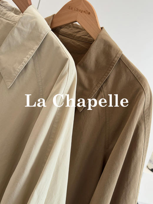 会员福利【敲重工！里外100棉】拉夏贝尔/La Chapelle简约气质纯棉风衣外套中长款英伦风别致时尚上衣 商品图2