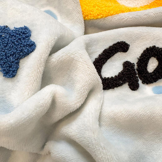 【品牌直发】加倍生活 牛奶绒数码印花毛巾绣卡通四件套 高克重200g 可机洗 商品图4