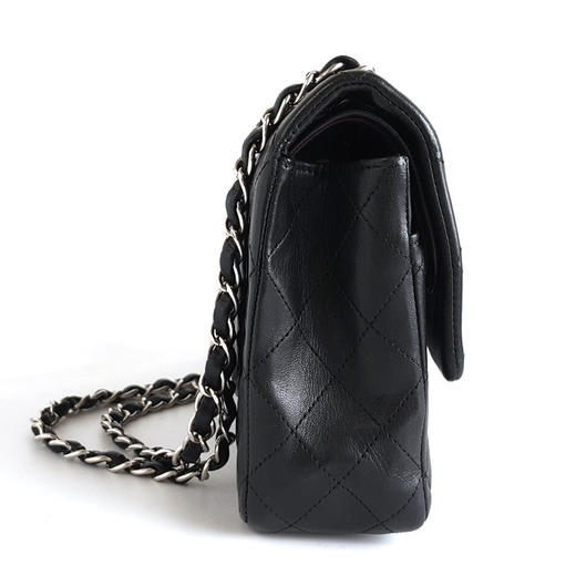 【95新】CHANEL香奈儿CF A01112 Y01480 94305中号黑银羊皮CF链条包单肩斜挎包女士270925TJ02现售价：20500 商品图3