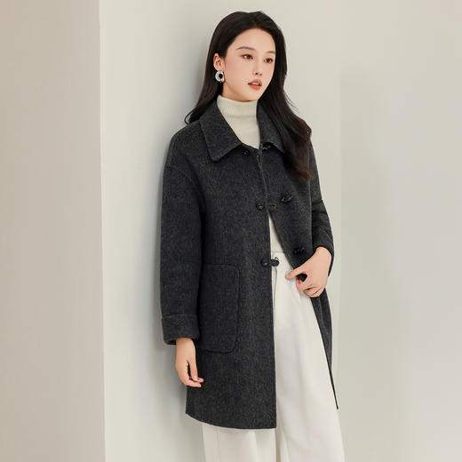 TC 621668大衣羊毛呢子大码时尚毛呢外套 商品图3