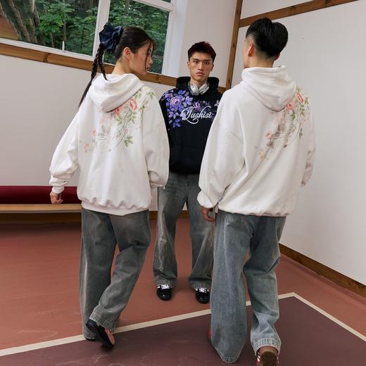 录士LUSHISI重磅复古破洞美式街头潮牛仔口袋直筒长裤翼挺主题男 商品图4