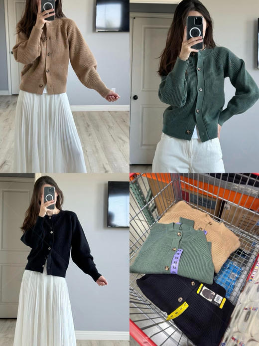 Banana Republic女士针织纽扣开衫，美国🇺🇸直邮特价260元🉐包税包邮到手🔥简约中融入优雅设计，适合在日常与通勤中展现知性与自信 商品图5