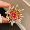 璀璨星空红刚玉绽放烟火胸针胸花优雅气质高级感锆石别针 商品缩略图2