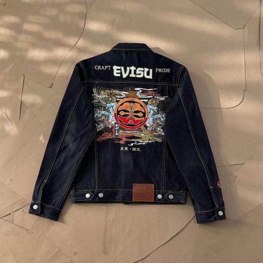 D100532时尚休闲男士双狛犬刺绣牛仔夹克外套 商品图2