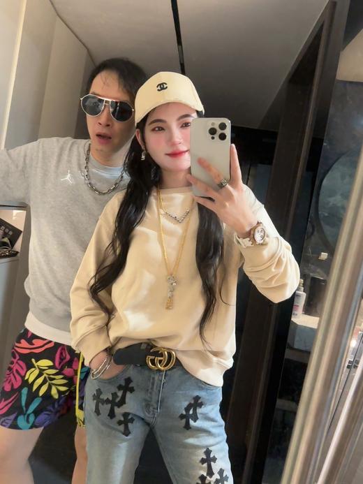 乔家纯色柔软亲肤圆领卫衣-HJ1354 商品图3