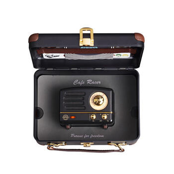 猫王收音机猫王音响小王子OTR无线便携式蓝牙音箱可爱复古小音响 骑士黑 节日礼物送男生 商品图4