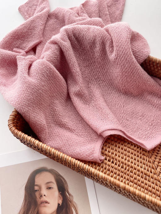 无缝一体菠萝纹针织羊毛羊绒马海毛轻盈亲肤衫 商品图8