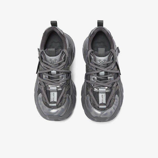 【云粉节】  BF楼百思图2026春季新款网面透气灰色老爹鞋运动女休闲鞋B8155AM6吊牌价799.现价499 商品图2