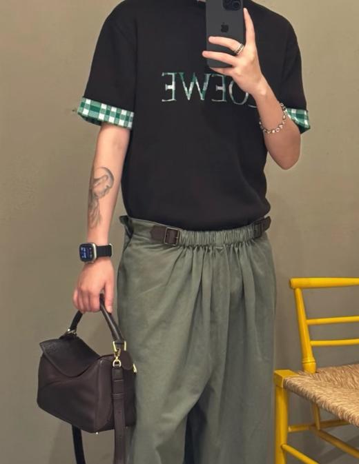 男款格纹短袖针织衫014 商品图3