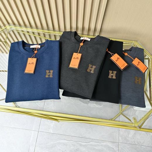 Hermes/爱马仕专柜新品高百搭纯色圆领卫衣打底衫！ 商品图7