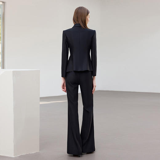 IWY/经典黑色西装阔腿裤套装女气质显瘦两件套商务职业装工作服CP2470 商品图4