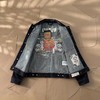 D100532时尚休闲男士双狛犬刺绣牛仔夹克外套 商品缩略图1