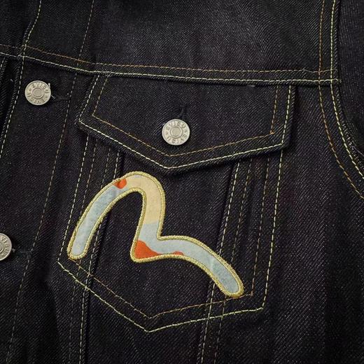 D100532时尚休闲男士双狛犬刺绣牛仔夹克外套 商品图10