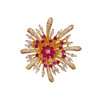 璀璨星空红刚玉绽放烟火胸针胸花优雅气质高级感锆石别针 商品缩略图4