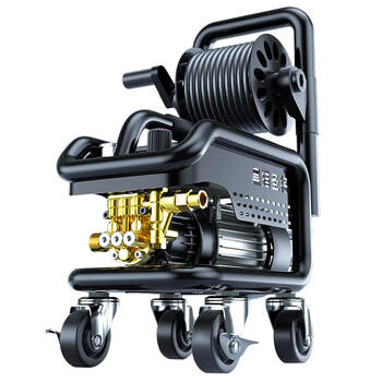 黑猫圣将洗车机家用220v大功率高压洗车水枪卷轴收纳洗车机刷车泵庭院清洗 商品图1