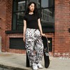 录士LUSHISI美式街头户外亲肤凉感斑豹纹理主题直筒潮流抽绳长裤 商品缩略图3