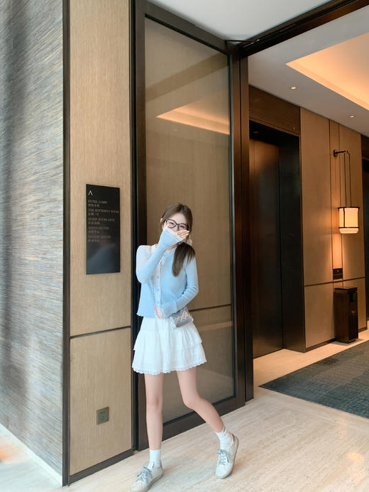 <曾小咸推荐>4.3现货秒杀！微信超特价！韩系慵懒风软糯蕾丝边长袖T恤 日常179.99 立减100 秒杀79.99！ 商品图6