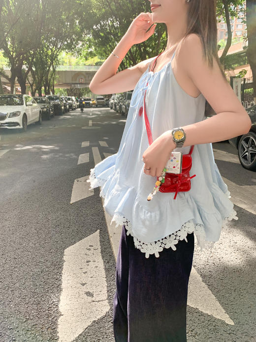 <曾小咸推荐>4.7现货秒杀 ！微信超特价！荷叶边吊带背心 日常199.99 立减110 秒杀89.99！！ 商品图10