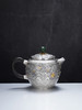 子佩集【花开福来】S999银摆件【ZJ037】茶具格桑花嵌金小茶壶2509 商品缩略图5