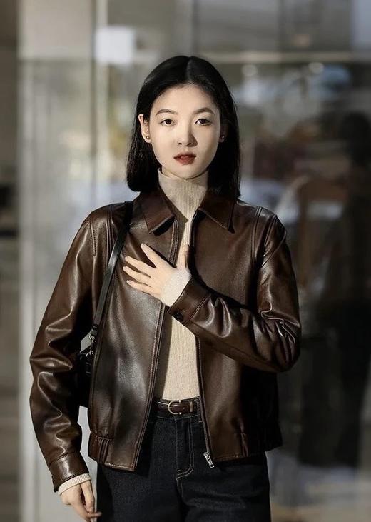 复古乌托邦～羊皮革拉链皮衣 B04LDR22403 商品图1