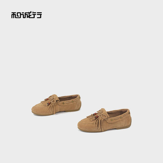 和诚行2025秋季新款时尚复古流苏休闲百搭乐福鞋2020027 商品图3