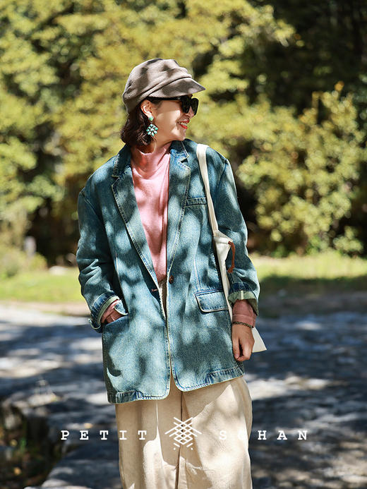 PETIT SCHAN小闪 CLO#919 Beauty and the Beast 美女与野兽 纯棉复古牛仔西装外套 商品图2