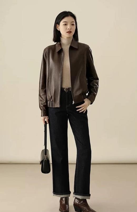 复古乌托邦～羊皮革拉链皮衣 B04LDR22403 商品图5