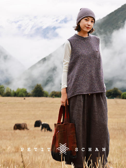 PETIT SCHAN小闪 CLO#921 Buddhist Chanting 梵音 亚麻棉松紧腰萝卜裤打坐裤 商品图3