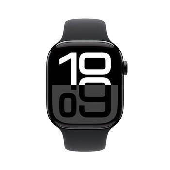 Apple/苹果 Watch Series 10 智能手表GPS款46毫米亮黑色铝金属表壳黑色运动型表带M/L MX273CH/B /数码 /智能设备 /智能手表 商品图0