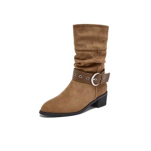 【云粉节】  BF楼百思图2025冬季新款西部靴时尚复古潮流女长靴F5312DS5  吊牌价899.现价450 商品图4