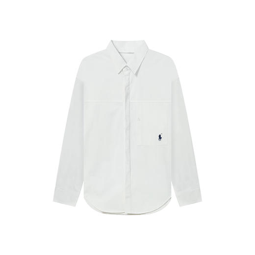 徐太浪【立体裁剪 拼接扣子】长袖衬衫男春秋透气纯棉休闲白衬衣 商品图4