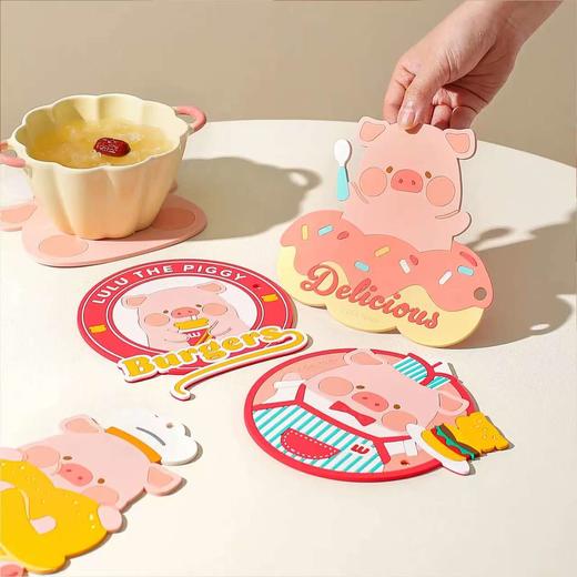 4楼Eubelle欧蓓 川岛屋&lulu猪联名 隔热垫餐桌防烫餐垫/杯垫 耐高温砂锅垫 活动价：15.8-79元 商品图2