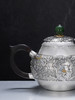 子佩集【花开福盈】S999银摆件【ZJ036】茶具牡丹花嵌金小茶壶2509 商品缩略图6