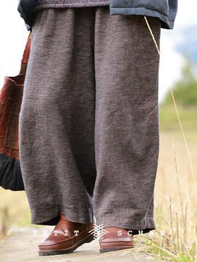 PETIT SCHAN小闪 CLO#921 Buddhist Chanting 梵音 亚麻棉松紧腰萝卜裤打坐裤