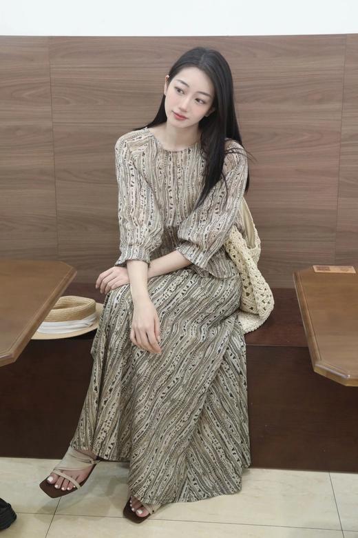 （小眠专属）进口棉定制印花套装 上衣C2288021/半身裙C2288022 【3~7发货】 商品图4