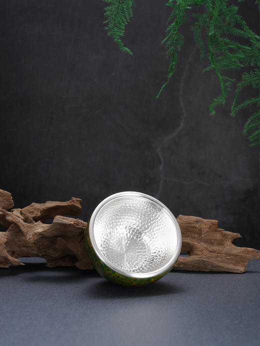 子佩集【波澜妙趣】S999银摆件【CHABEI0001058】茶具品茗杯锤纹原创作品2509 商品图11