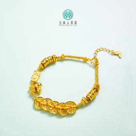 足银手链-五帝钱招财葫芦手链