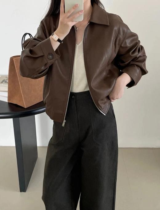 复古乌托邦～羊皮革拉链皮衣 B04LDR22403 商品图9