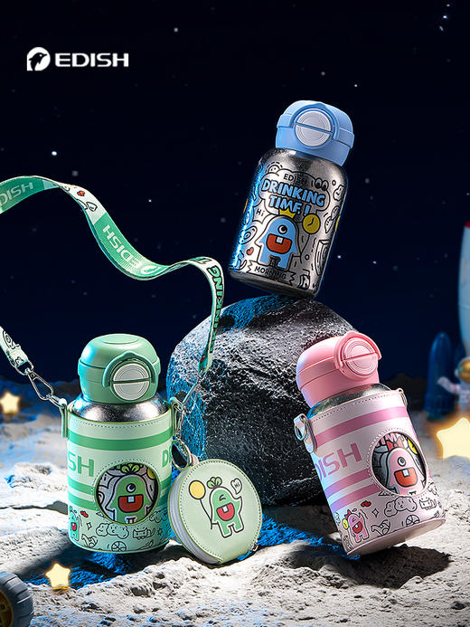 壹滴水550ml纯钛儿童保温杯带吸管 商品图6