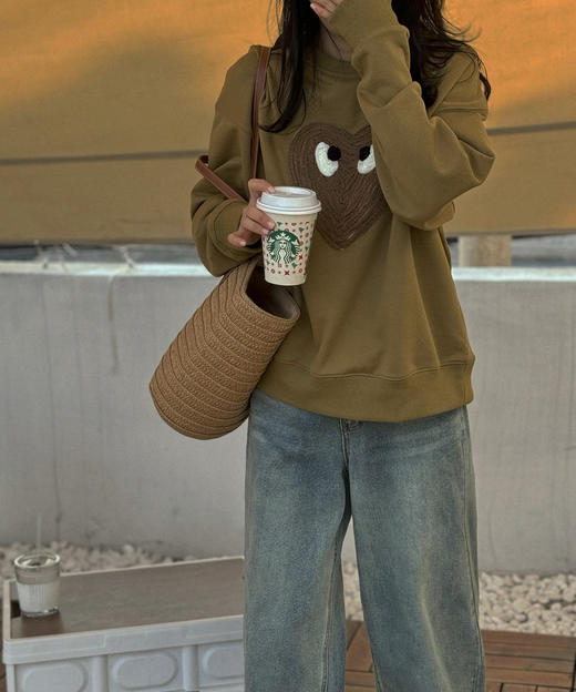 爱心cdg刺绣卫衣 商品图14