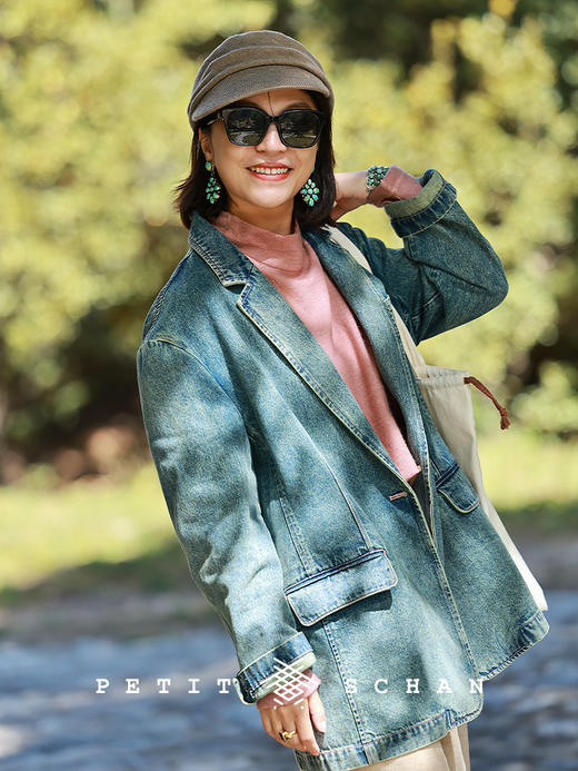 PETIT SCHAN小闪 CLO#919 Beauty and the Beast 美女与野兽 纯棉复古牛仔西装外套 商品图0